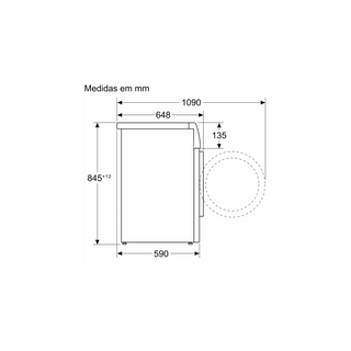 Máquina de Lavar Roupa BOSCH WGB244A0ES (1400 rpm - 9 Kg - Branco)
