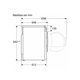 Máquina de Secar Roupa BOSCH WTR85V00ES ( 8 Kg - Condensação com Bomba de Calor - A++ )